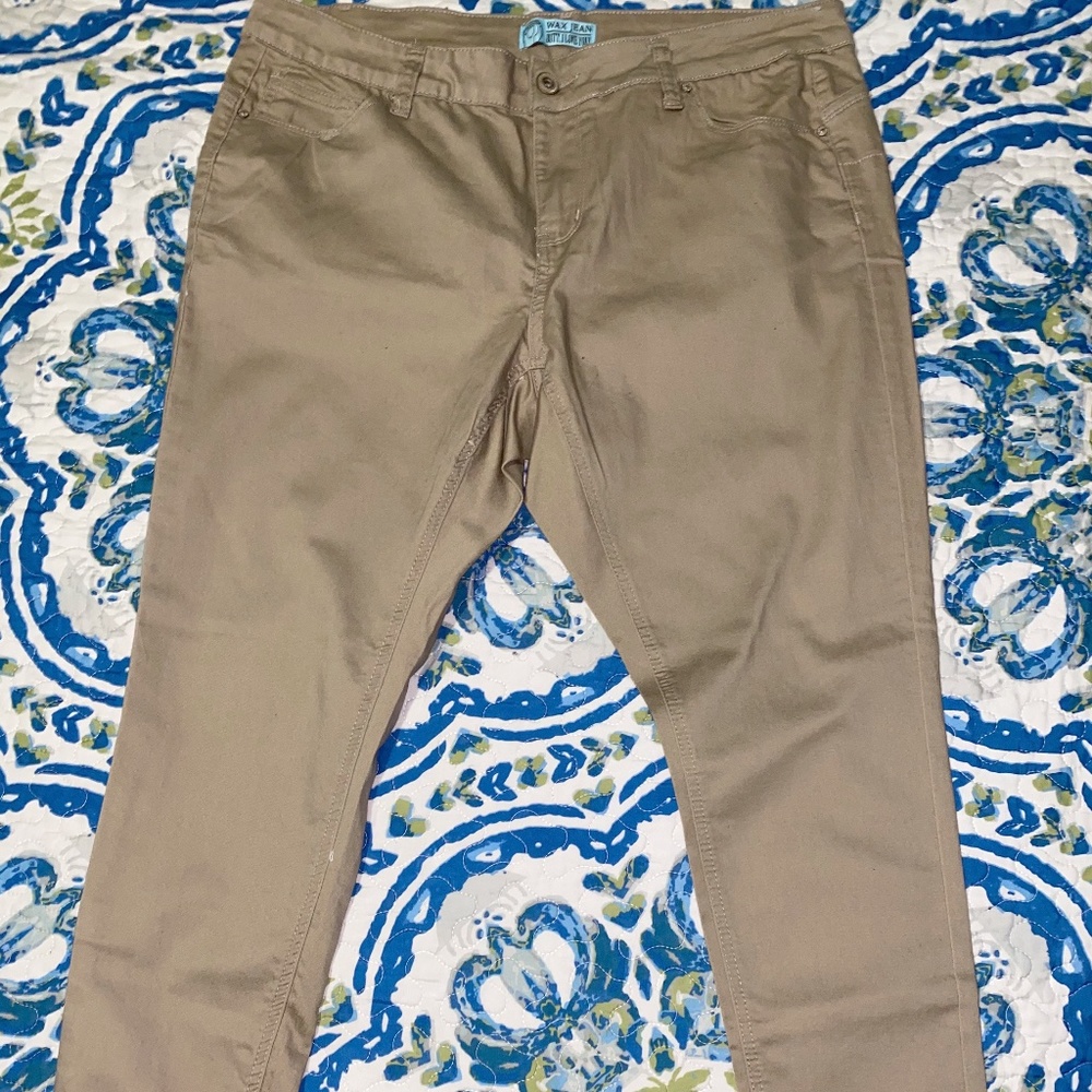 Wax Jean Khaki Skinny Pants - New without Tags